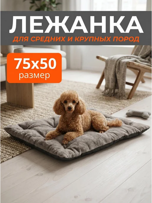 Хвостолапов Лежанка для кошек и собак мелких и средних пород 75х50 см, вариант