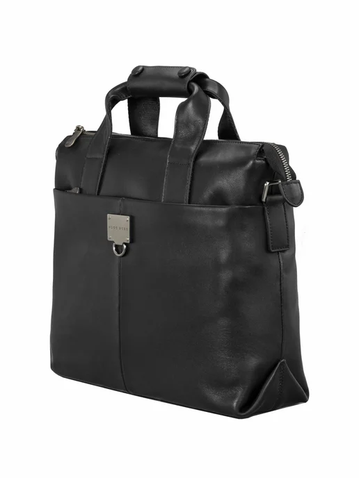 Портфель из натуральной кожи 1549, черный, фото 4