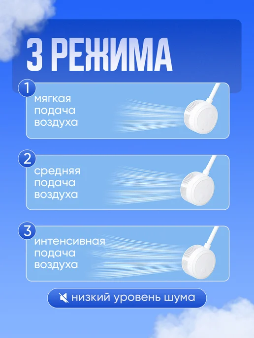 Home_Bulvar Вентилятор на шею портативный складной с USB, вариант, фото 2