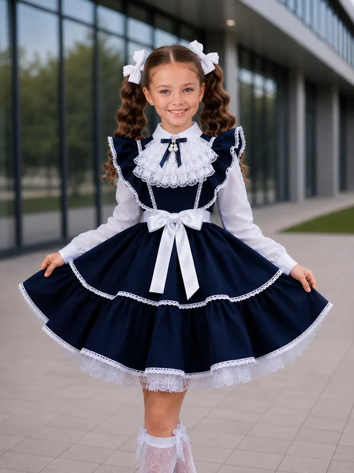 DIM KIDS Сарафан школьная форма для девочек 1 класс, вариант
