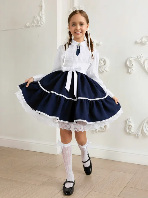 DIM KIDS Сарафан школьная форма для девочек 1 класс, вариант, фото 5