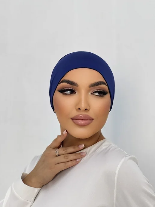 Ailin Fashion Хиджабы мусульманский Боне на завязках Прямой, синий, фото 6