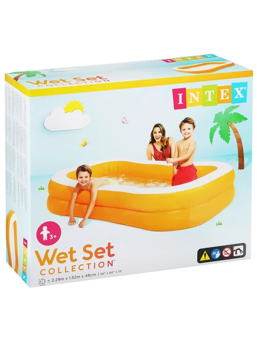Intex Бассейн надувной детский большой 229х152х48, 152x48, фото 6