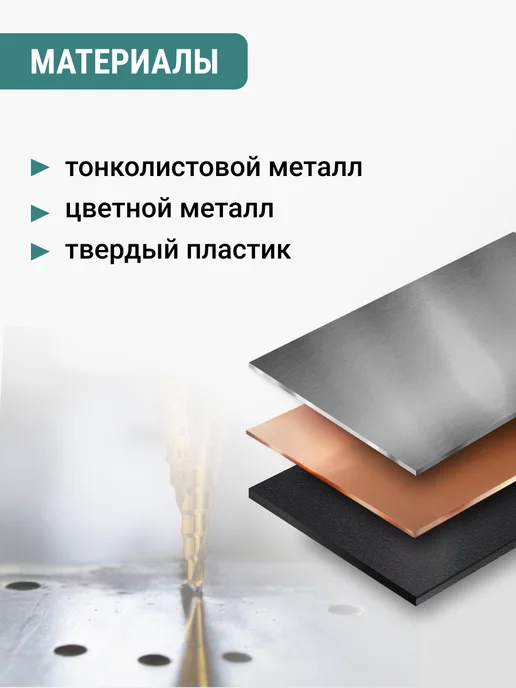 VIRA Сверло ступенчатое спиральное шестигранный хвостовик 4-12 мм, вариант, фото 5