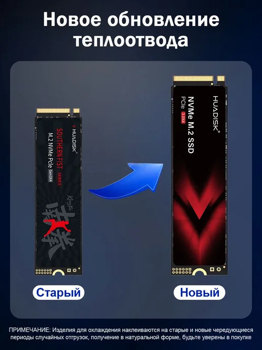 HUADISK SSD M2 NVMe 512 ГБ жесткий диск для компьютера и ноутбука, 512 ГБ, фото 2