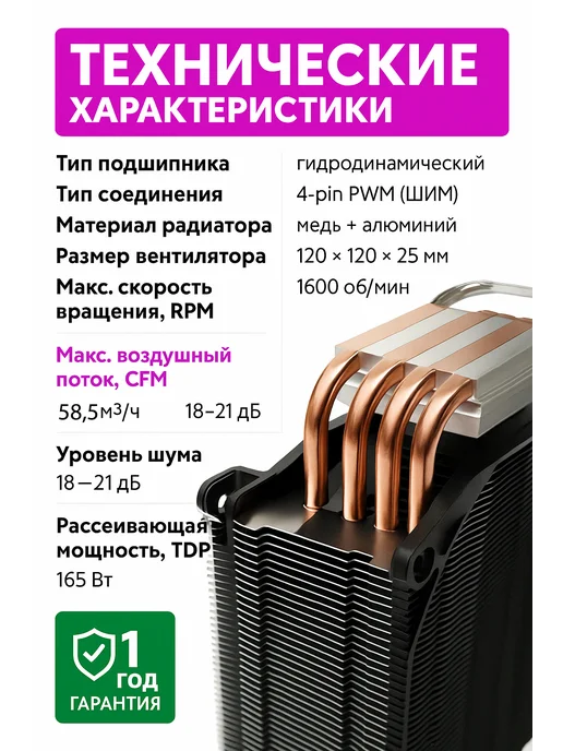 RGB Кулер для процессора, 4 PIN +Универсальное кольцо, вариант, фото 3