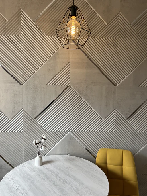 DanilovDecor Декоративные стеновые 3D панели МДФ, серый, фото 2