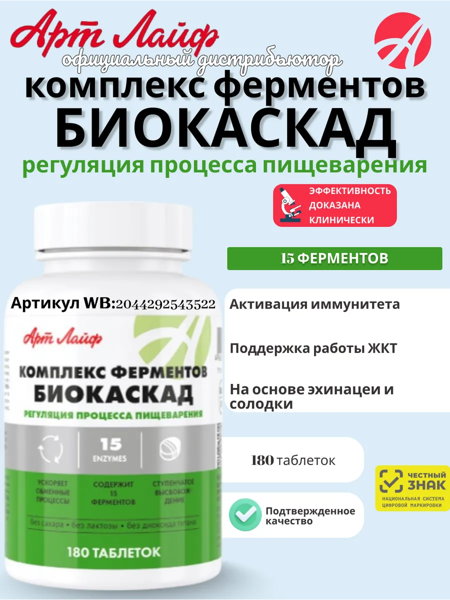 Комплекс ферментов БИОКАСКАД Для пищеварения