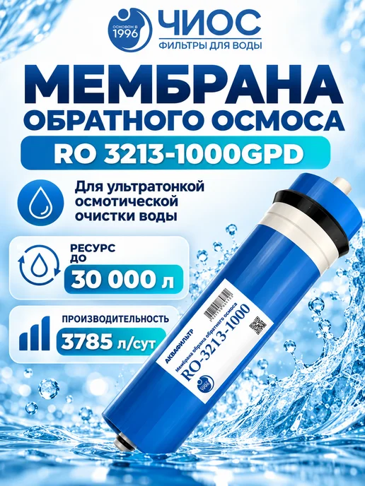 АкваФильтр Мембрана обратного осмоса RO 3213-1000GPD, синий