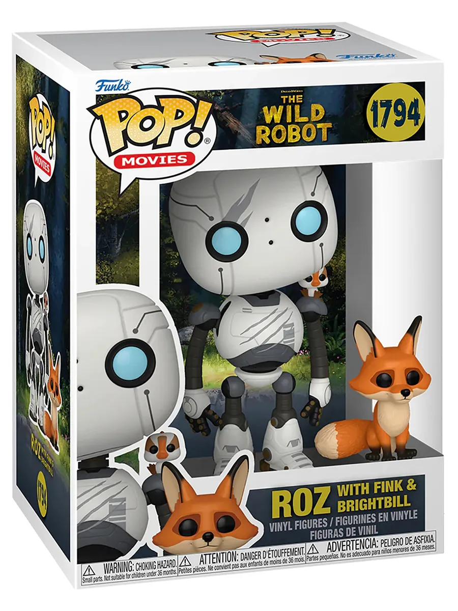 Фигурка Funko POP Movies Wild Robot Roz w/ Fink & Brightbill Фигурка Funko POP Movies Wild Robot Roz w/ Fink & Brightbill