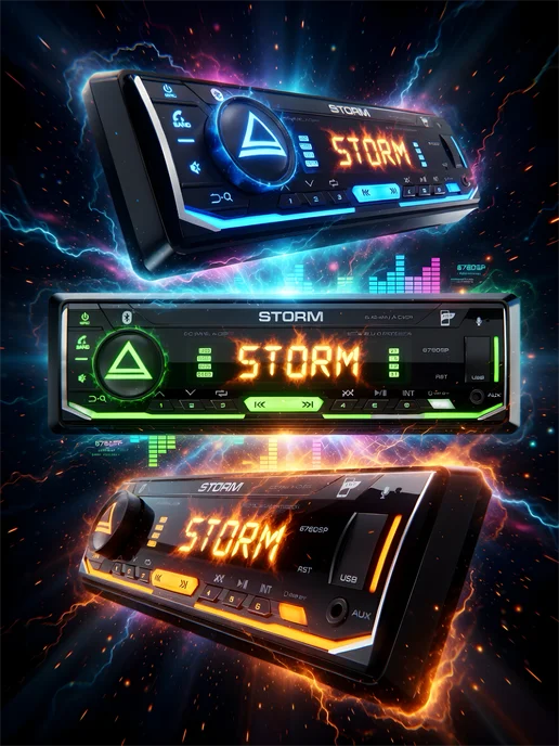 AurA Sound Equipment Автомагнитола Aura STORM-678DSP USB-ресивер, Процессорная, фото 2