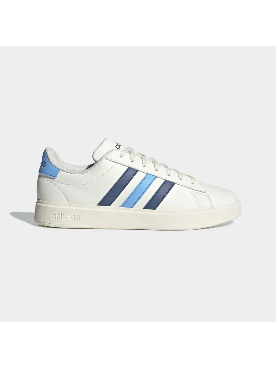 Кеды GRAND COURT 2.0 adidas. Цвет белый, голубой.