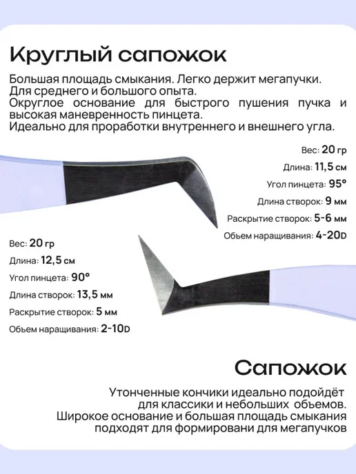 elShine Пинцет для наращивания ресниц Color L 7 мм, вариант, фото 5