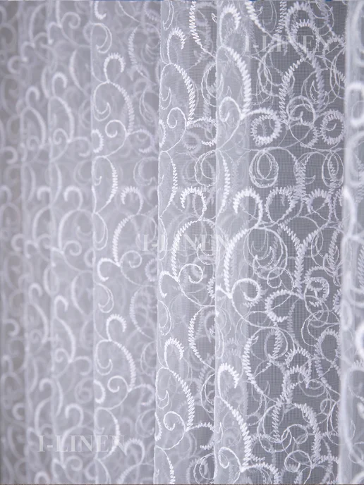 I-linen Тюль в спальню гостиную 200х250 белый длинный, 200x250, фото 3