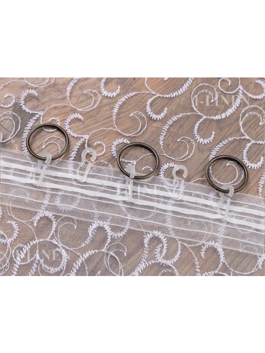 I-linen Тюль в спальню гостиную 200х250 белый длинный, 200x250, фото 6