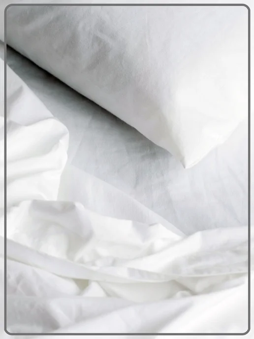 IVSELENA Пододеяльник из Ивановской бязи 1,5 спальный белый, белый, фото 3