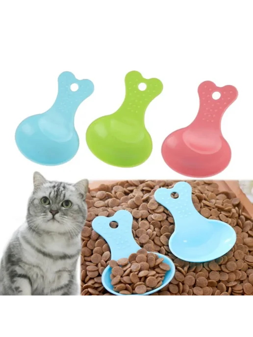 CrazyMouse Маленькая ложка для кошачьего корма, голубой, фото 2