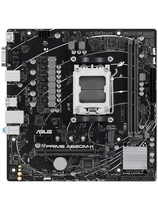 Материнская плата Asus PRIME A620M-K (AM5, mATX), вариант, фото 2