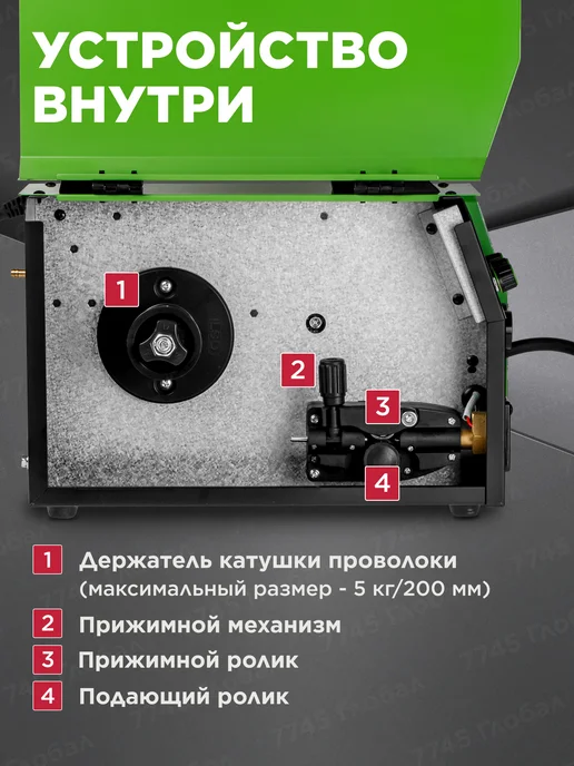 DGM Полуавтомат сварочный инверторный DUOMIG-255E DG5822-5, черный, фото 5