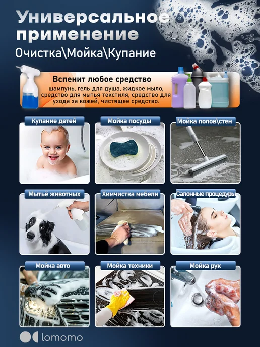 Lomomo Электрический пенообразователь для дома и авто, вариант, фото 3