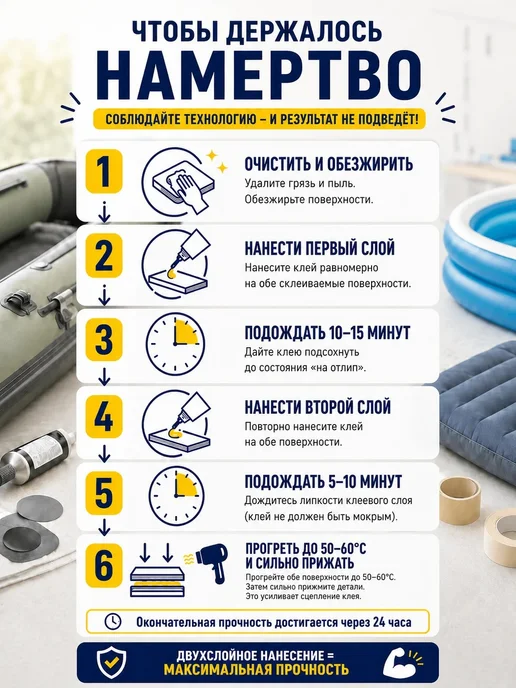 Фишторг Ремкомплект для надувного матраса, белый, фото 2