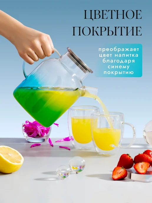 PAPILIO HOME Чайник заварочный жаропрочный стеклянный 1600 мл, 1,6 л, фото 3