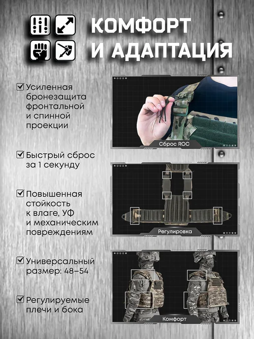 Бронежилет Стрелец-24 Бр5 военный, пиксель EMR цифра, зеленый, фото 6