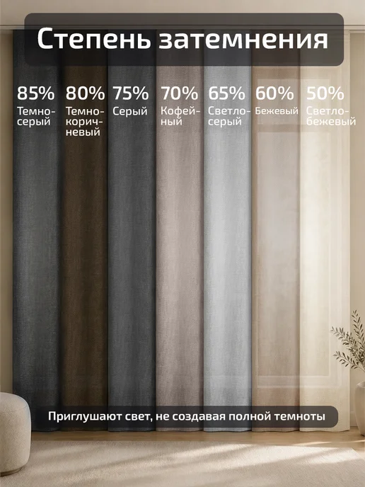 Блэкаут Топ Шторы блэкаут рогожка 200×220 2 шт 400×220, 200x220, 2 шт, фото 5