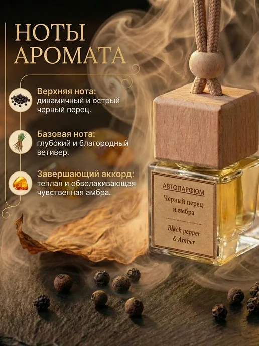 UgProAvto Ароматизатор в машину Черный перец амбра, черный, фото 6