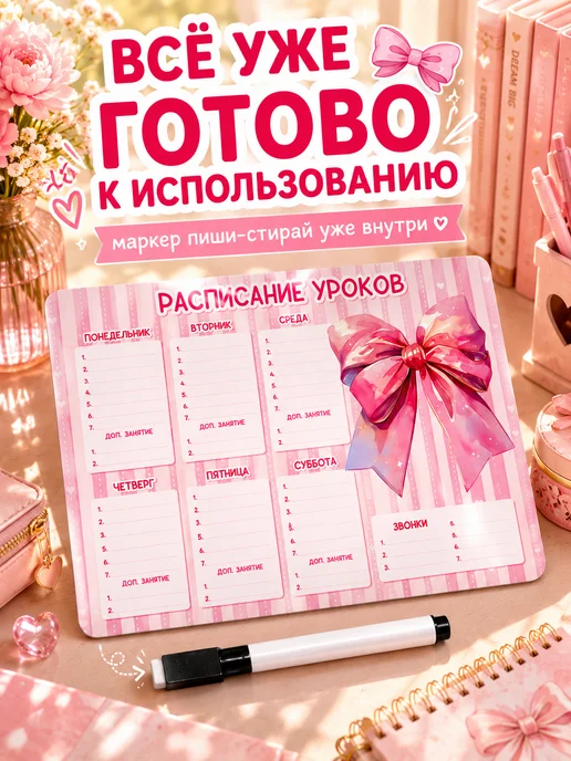 The Planer! Расписание уроков настенное Роблокс Roblox, вариант, фото 4