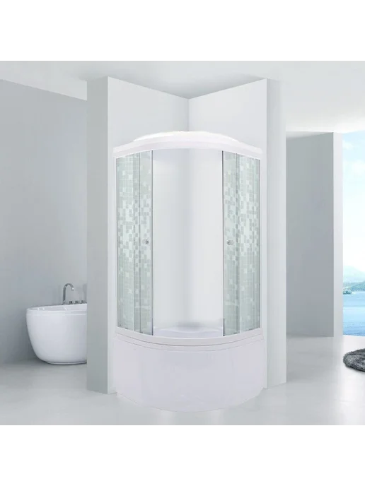 DOCCIA Душевое ограждение с высоким поддоном Vansa 90*90, 90x90, фото 8