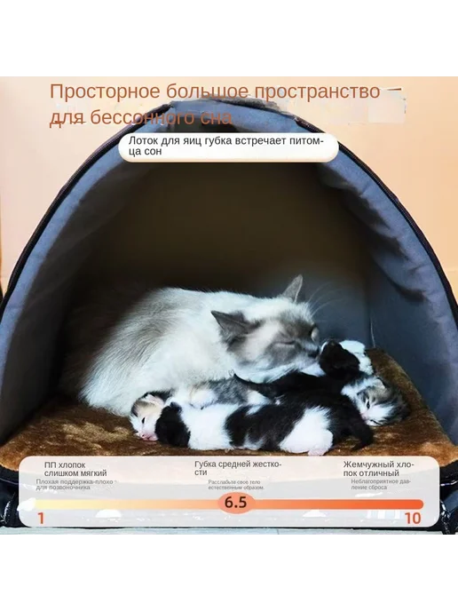 Дом для кошек и собак + дверная занавеска 45x37x32 Yilu (Кит…, вариант, фото 5