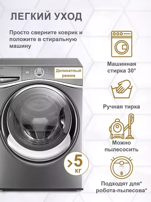 Коврик для ванной комнаты противоскользящий мягкий 60х100, 60x100, фото 7