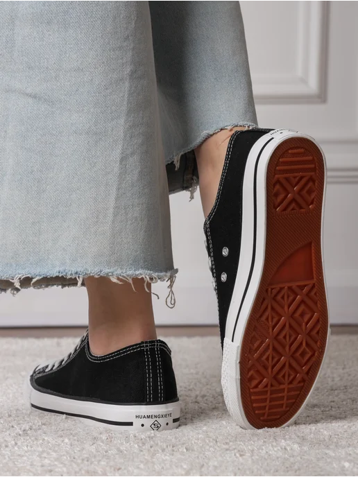 ZM shoes Тканевые кеды текстильные, черный, фото 4