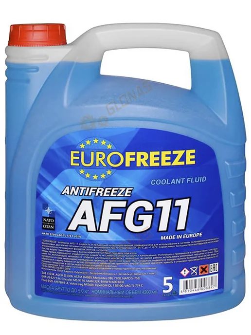 EUROFREEZE Антифриз синий готовый еврофриз Antifreeze G11 4,8кг, 4,8 кг, фото 2
