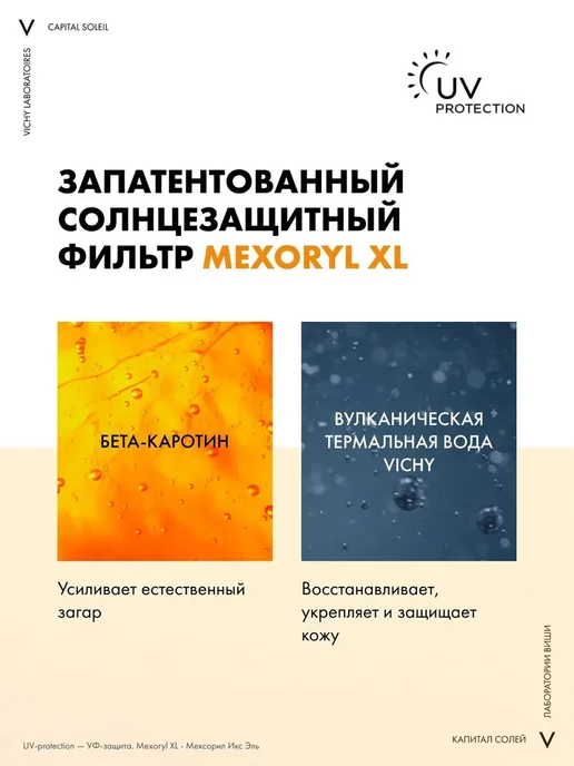 VICHY Спрей двухфазный активатор загара SPF 50, 200мл, 200 мл, фото 6