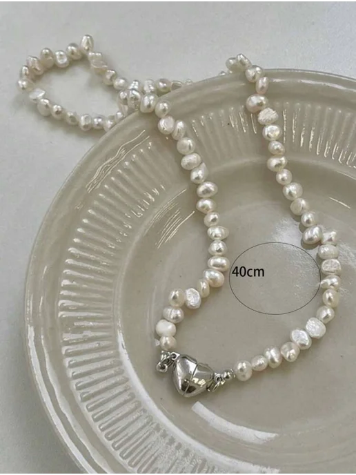 Ojat_accessories Чокер на шею из бисера бижутерия украшение, белый, фото 2