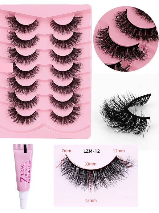 Накладные ресницы с клеем Begim Eye изгиб C, черный, фото 2