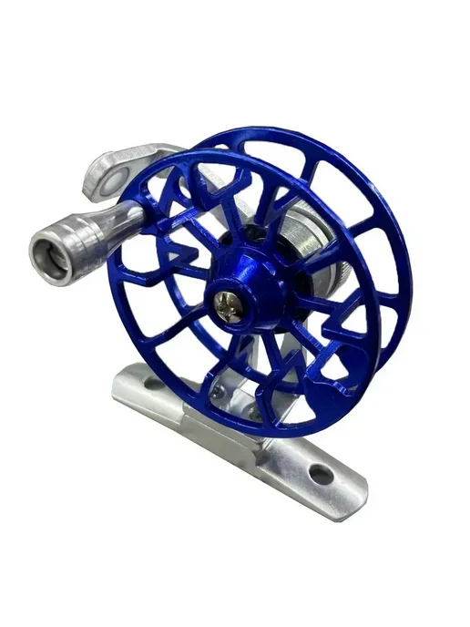 Катушка D-55mm инерционная для зимней рыбалки, синий, фото 2