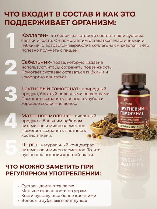 Сила Пчелы Перга пчелиная с Гинкго билоба и Готу кола, вариант, фото 2