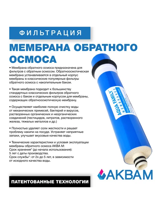 АкваМ Мембрана обратного осмоса, вариант, фото 5