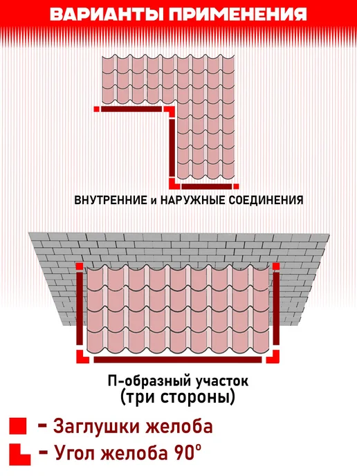 Docke Premium Водосток Docke 12 м (шоколад, 2 угла) по 1,5 м 1 слив, 12 м, 1,5 м, фото 4