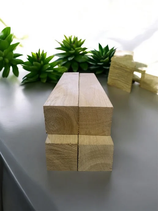 Дуб необработанный бруски 60х5х5 см 6 шт, 5x5 см, 4 шт, фото 4