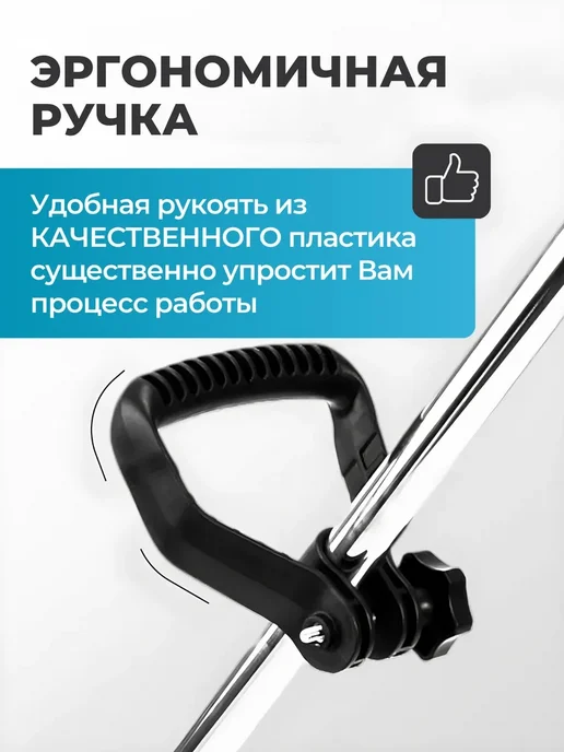 4CORNER Триммер садовый аккумуляторный синий с колесами, синий, фото 4