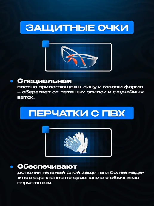 HAUSFIT Мини пила аккумуляторная садовая цепная сучкорез 8 дюймов, синий, фото 7