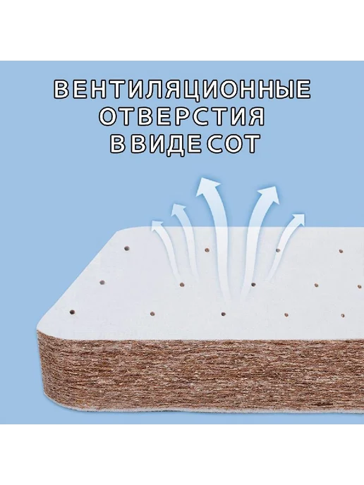 Матрас в кроватку Беспружинный 61х105 см, 61x105 см, фото 2