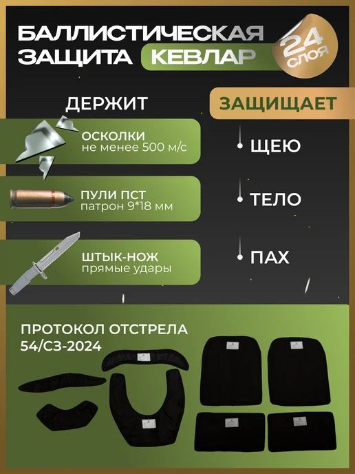Армада ТАКТИКА Плитник тактический с баллистикой БР1+ C C2, зеленый, фото 5