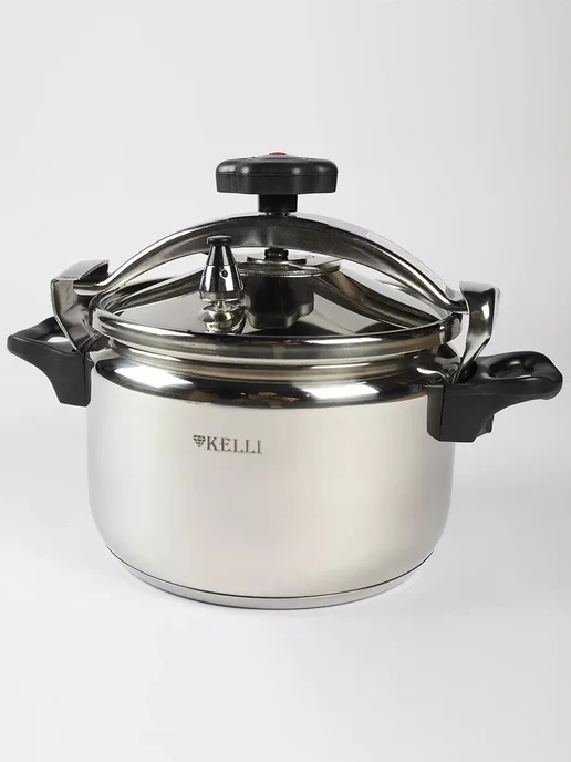 KELLI Скороварка кастрюля для газовой и индукционной плиты 7 л, 7 л, фото 4