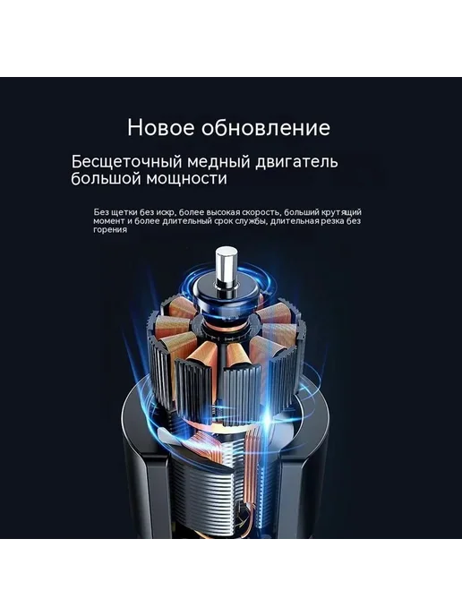 OKALEE Газонокосилка электрическая Несамоходная Синий, синий, фото 2