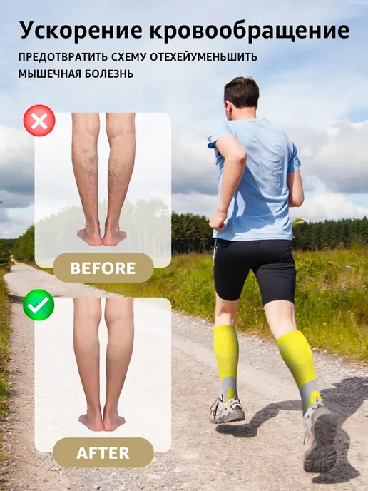 kickticks Компрессионные гольфы, 2 класс, 1 пары, желтый, фото 5